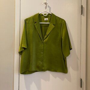 Aritzia Wilfred Beso Shirt | Succulent Green | Size L